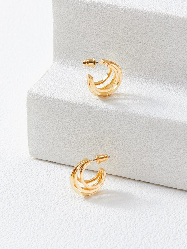 Open Hoop Earrings- Minimal Gold Hoops For Everyay Style | Gillian&Co