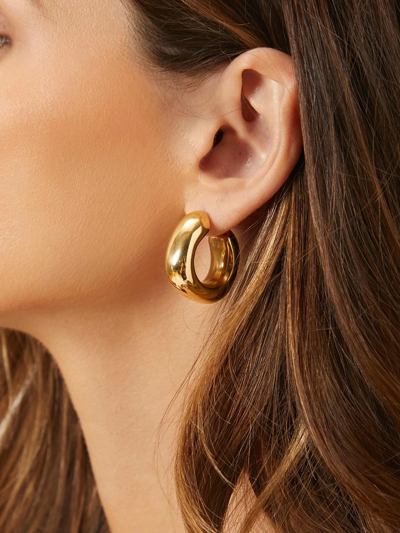 Stainless Steel Minimalist Hoop Earrings