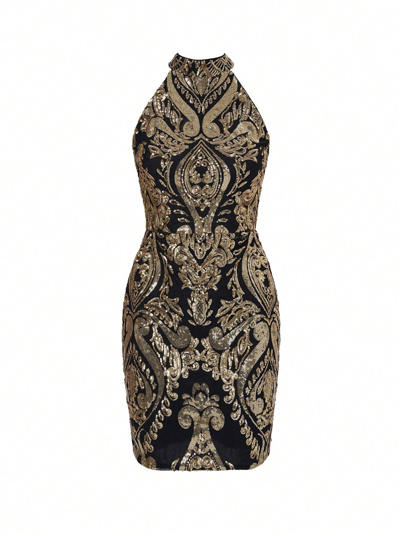 Elegant mini bodycon party dress with curve-hugging fit