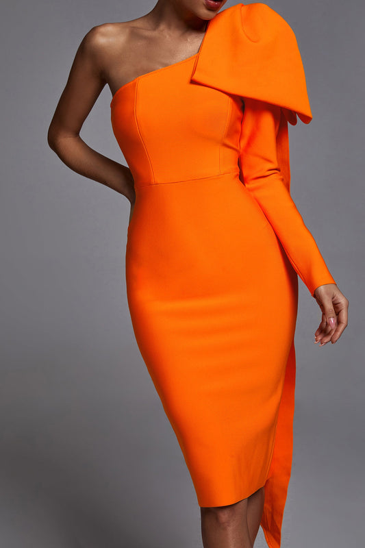 Thuli Bandage Dress – Structured Midi with Glam Detail | Gillian & Co