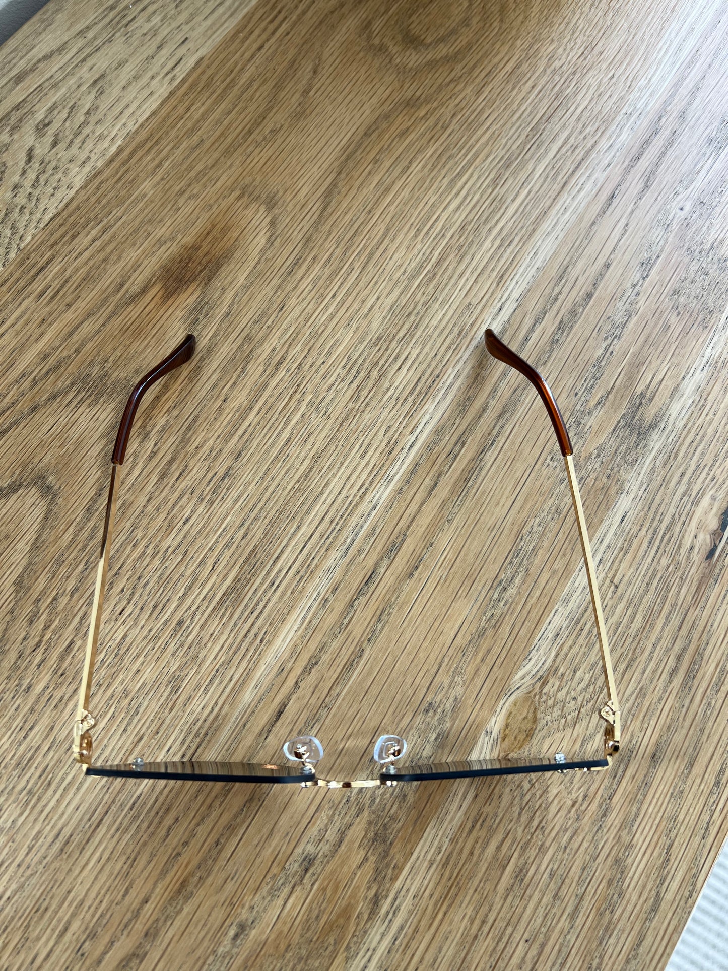 Retro Cat Eye Sunglasses – Half Frame Brown Lens Vintage Shades