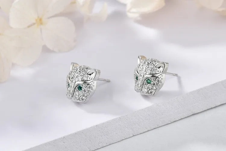 Silver Tiger Studs