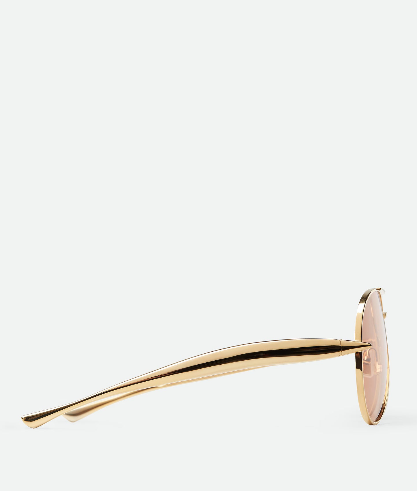Stylish gold aviator shades with light brown champagne lenses