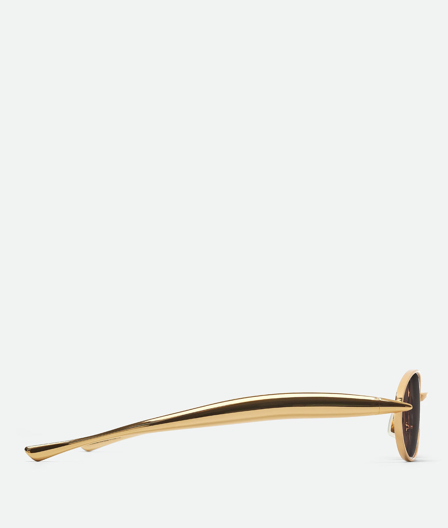 Stylish vintage oval sunglasses with thin gold metal frame