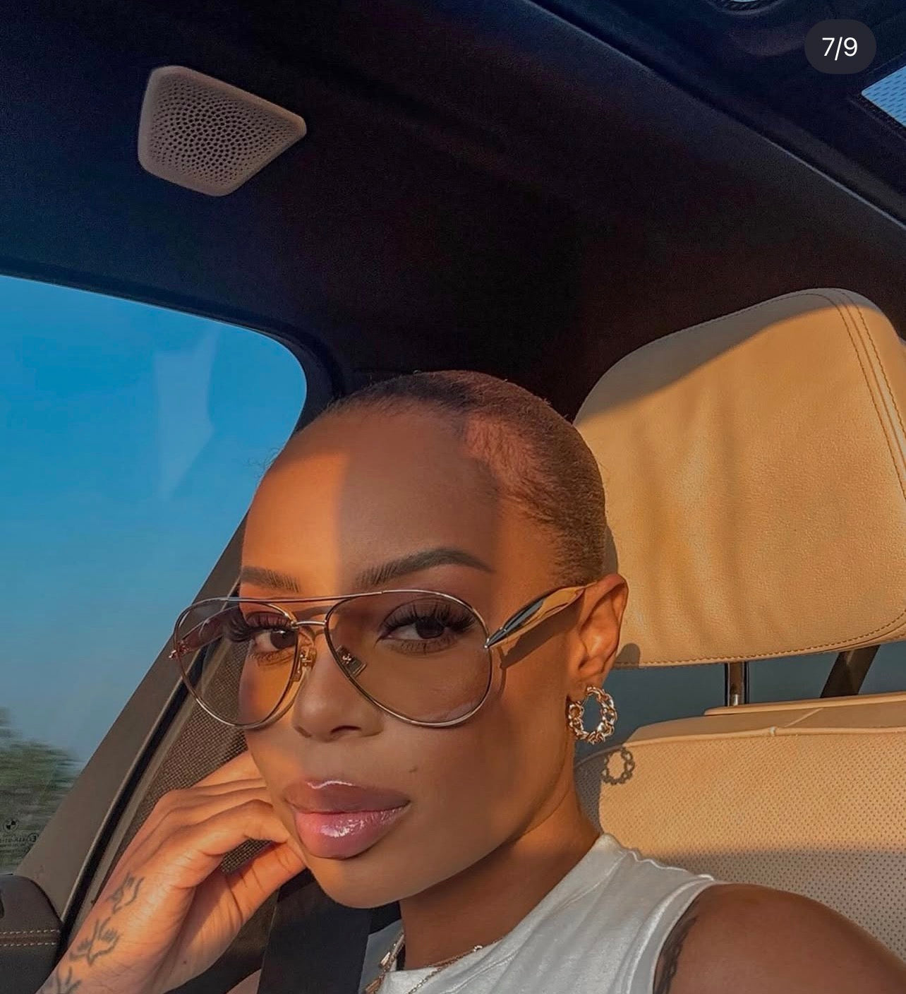 Aviator Sunglasses – Gold Frame with Champagne Lenses, Retro Vintage Style